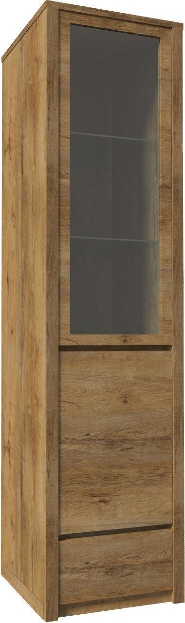 MONTANA LEFKAS W1D - 1-door display cabinet Lefkas Oak