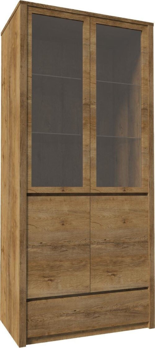 MONTANA LEFKAS W2D – 2-door display cabinet Lefkas oak