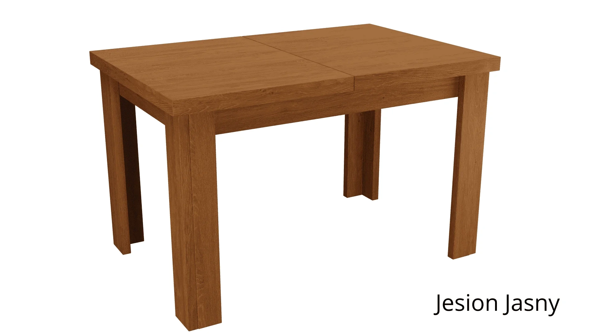 Small extendable dining table, light ash