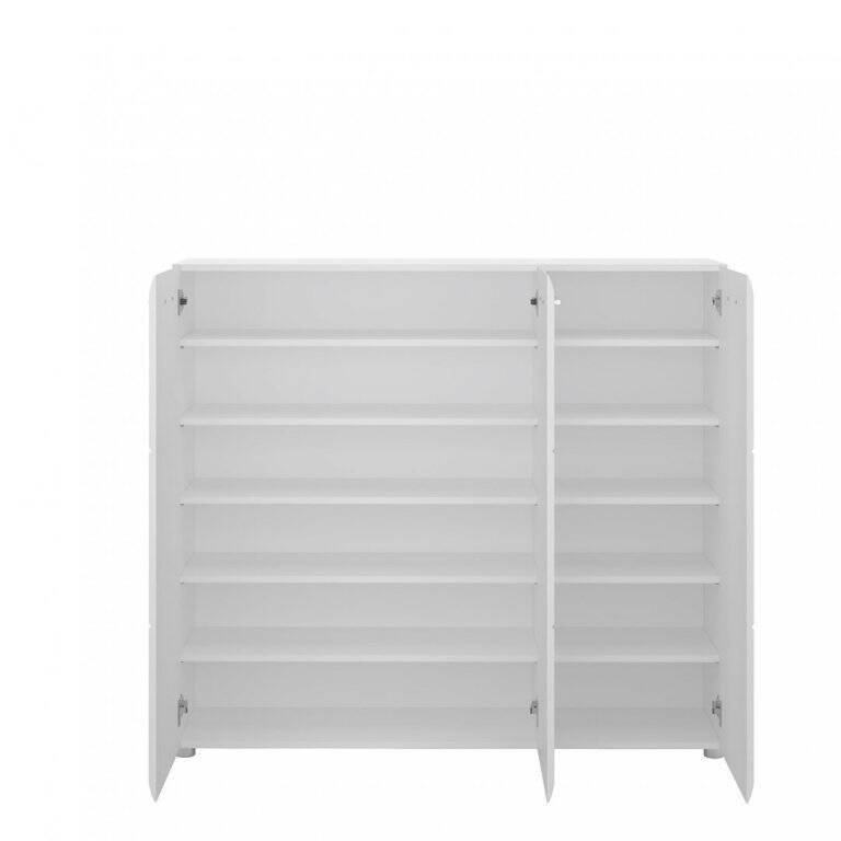 Merano MEOG01 - 3-door shoe cabinet, white - Image 2