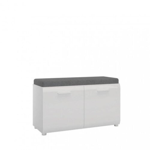 Merano MEOG03 – Low 2-door shoe cabinet, white