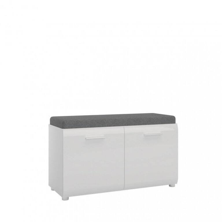 Merano MEOG03 - Low 2-door shoe cabinet, white