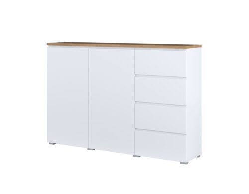Modo – Chest of Drawers 2D4S White Matt Oak Mauvella