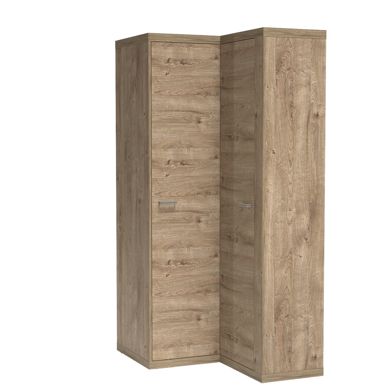 NATURAL-14 - Ribbeck corner wardrobe with two doors
