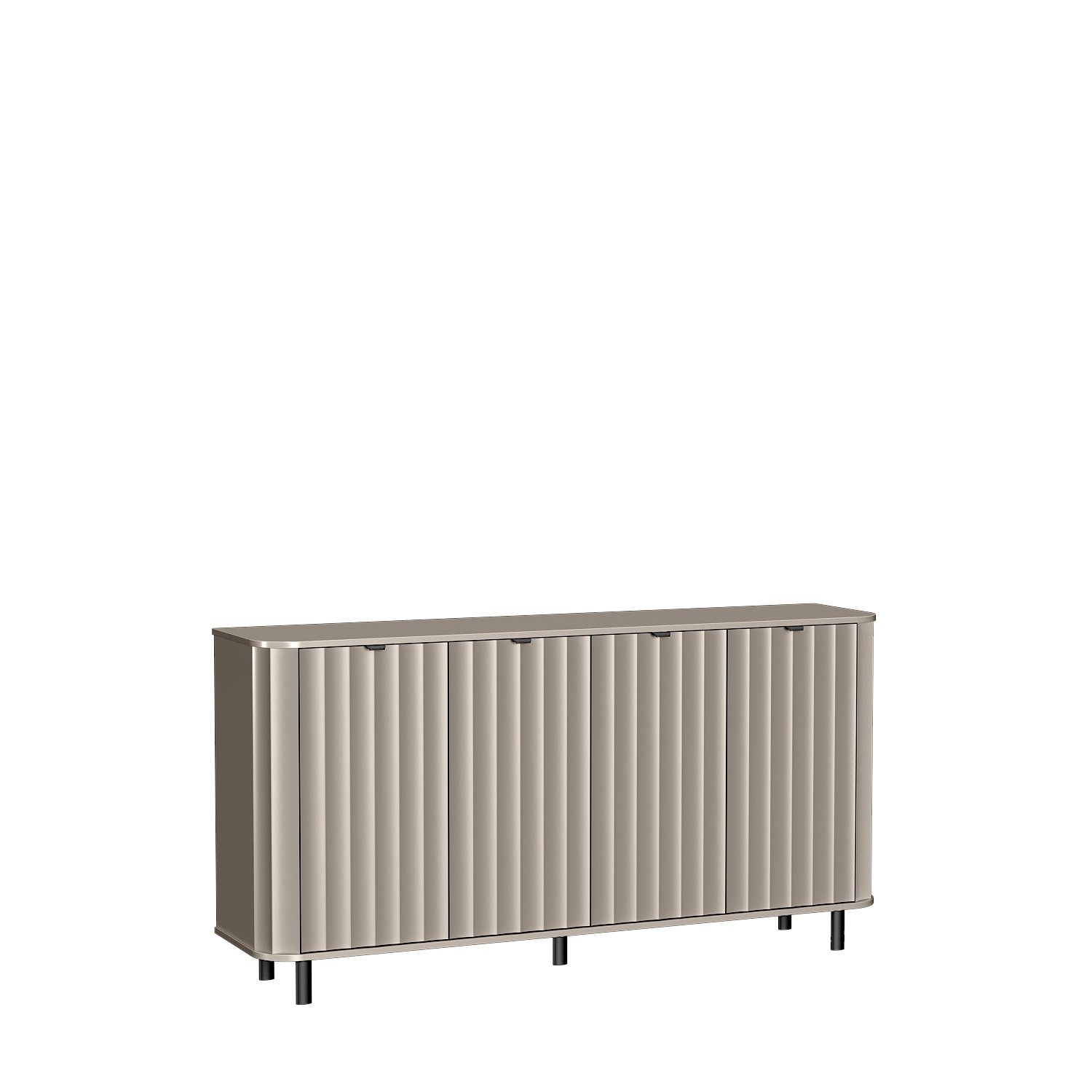 NOVADO-2 - Grey chest of drawers with 4 doors