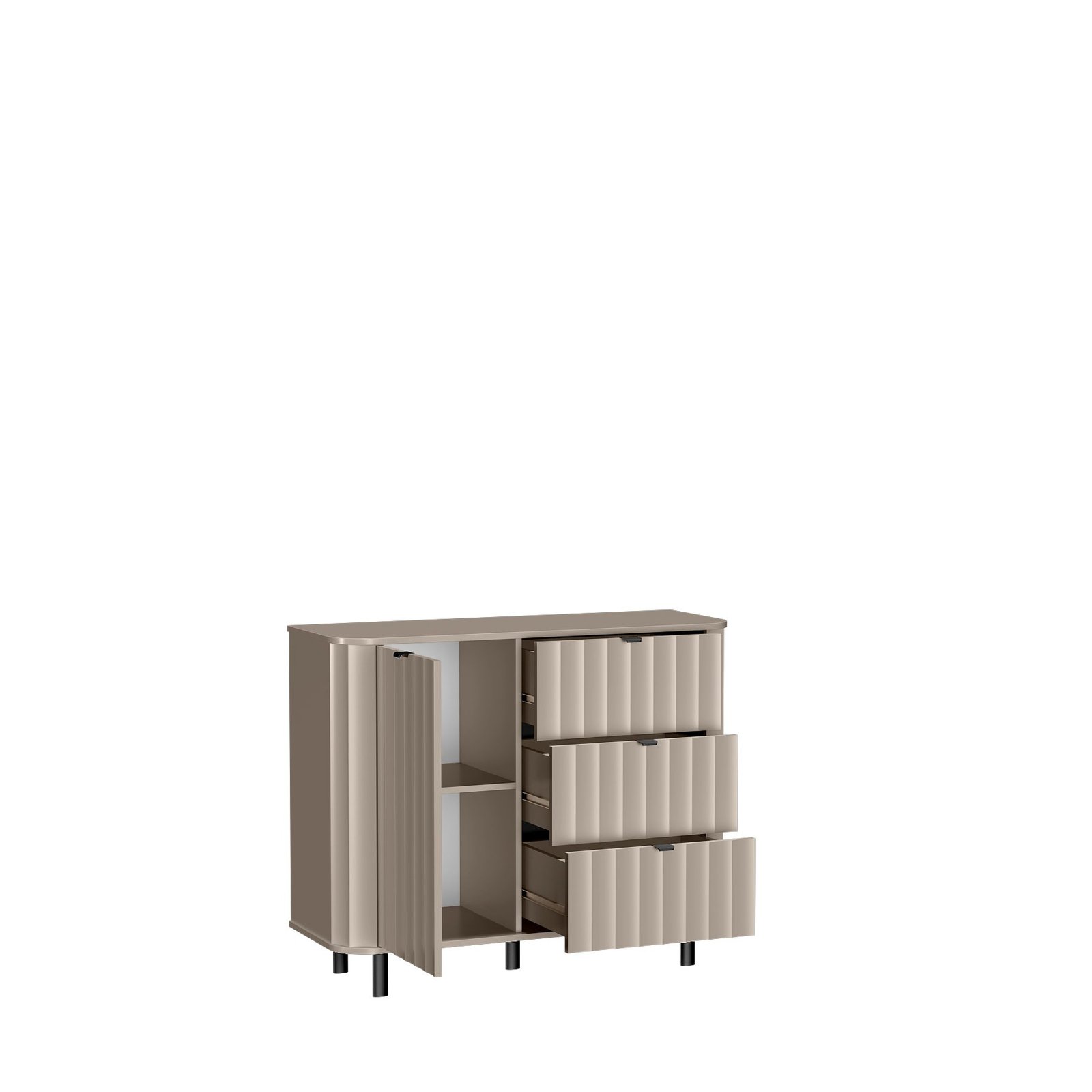 NOVADO-3 - Chest of drawers 1D3S gray clay color - Image 2