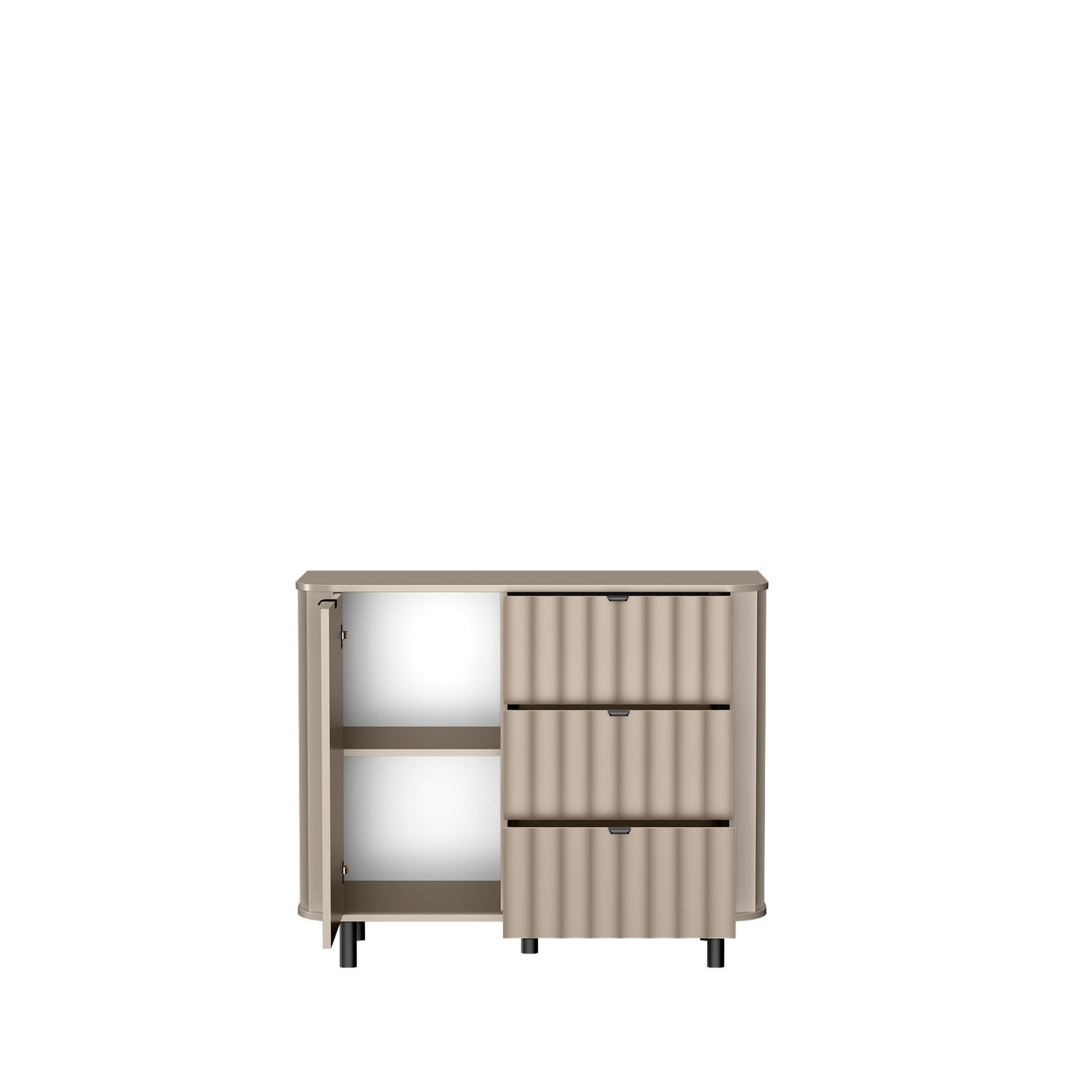 NOVADO-3 - Chest of drawers 1D3S gray clay color - Image 4