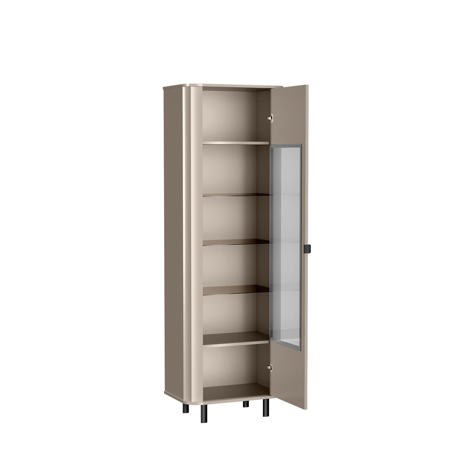 NOVADO-4 - 1-door display cabinet, gray - Image 2
