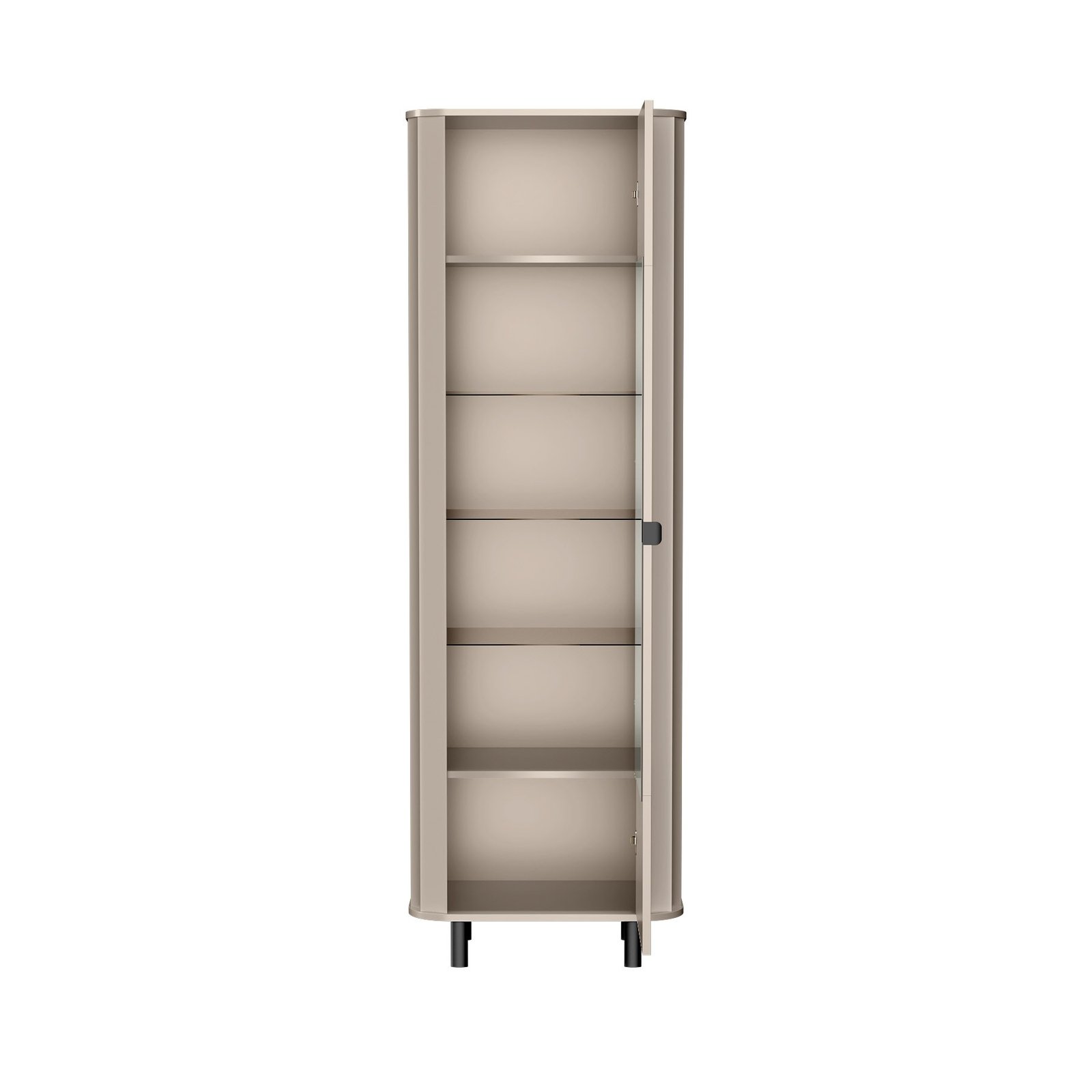 NOVADO-4 - 1-door display cabinet, gray - Image 4