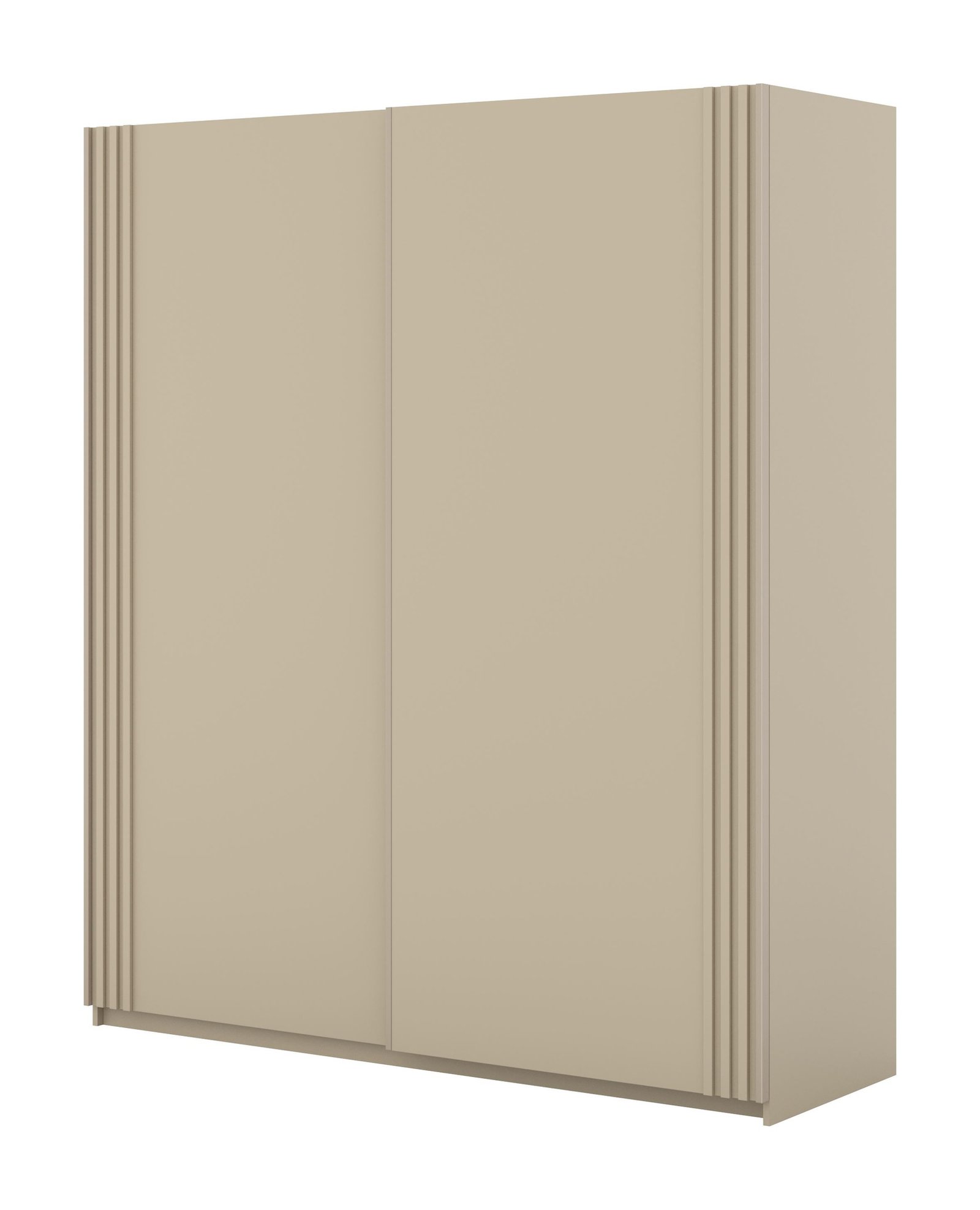 Niva - Wardrobe with 2 sliding doors, 180 cm, light beige, with grille