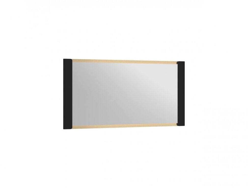 Norica LAZL01 - hanging mirror with LED lighting, matte black and gold
