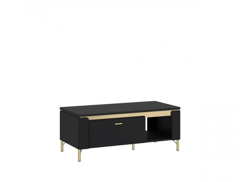 Norica LAZT01 - table with 1 drawer, matte black and gold