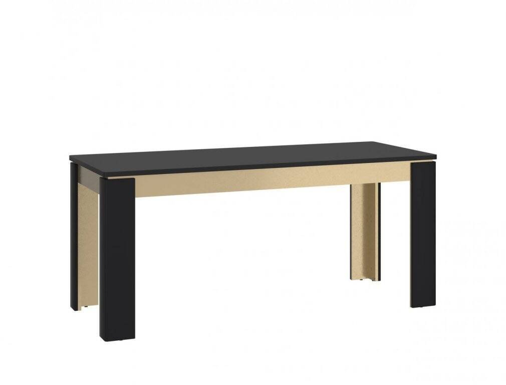Norica LAZ02 - Extendable dining table, matte black, gold