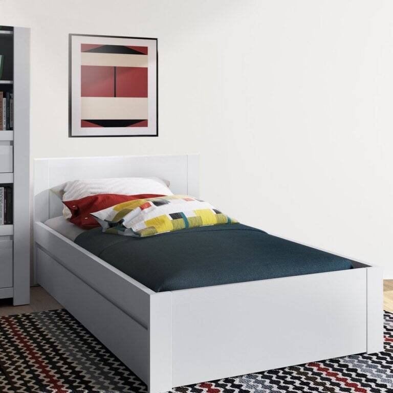 Novi NVIZ01 - Bed 90 1S white - Image 4