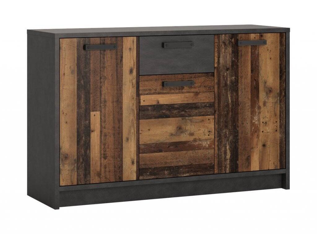 Nubi NUBK01 - Chest of drawers 3D1S Dark matte/Antique style