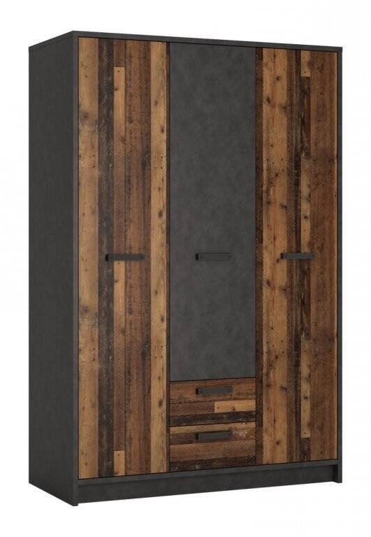 Nubi NUBS02 - Wardrobe 3D2S Matera dark/old style