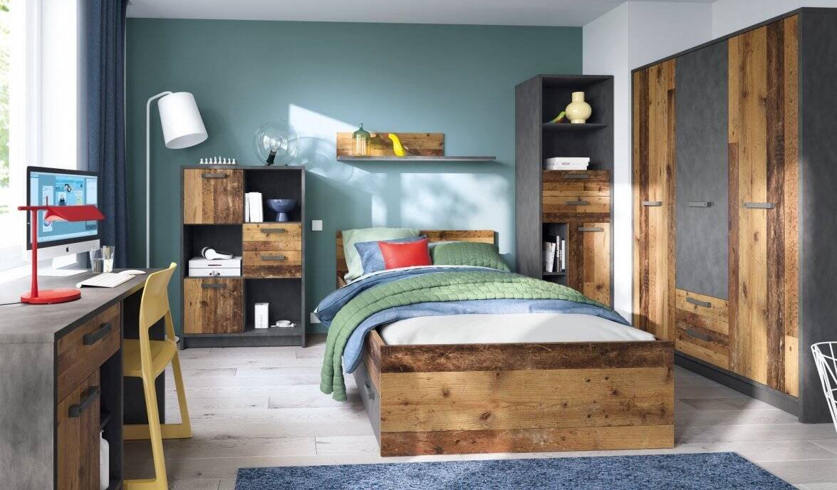 Nubi NUBZ02 – Bed Drawer + Mattress, Dark/Vintage Mix - Image 4