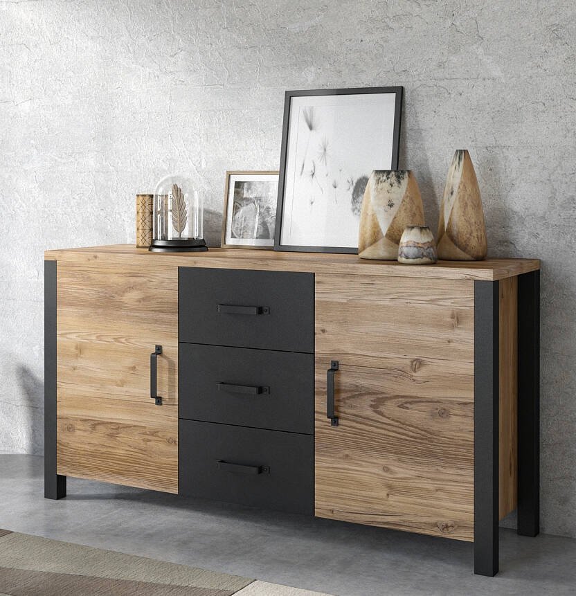 Olin WM chest of drawers 2D3S Appenzell spruce / matte black - Image 3
