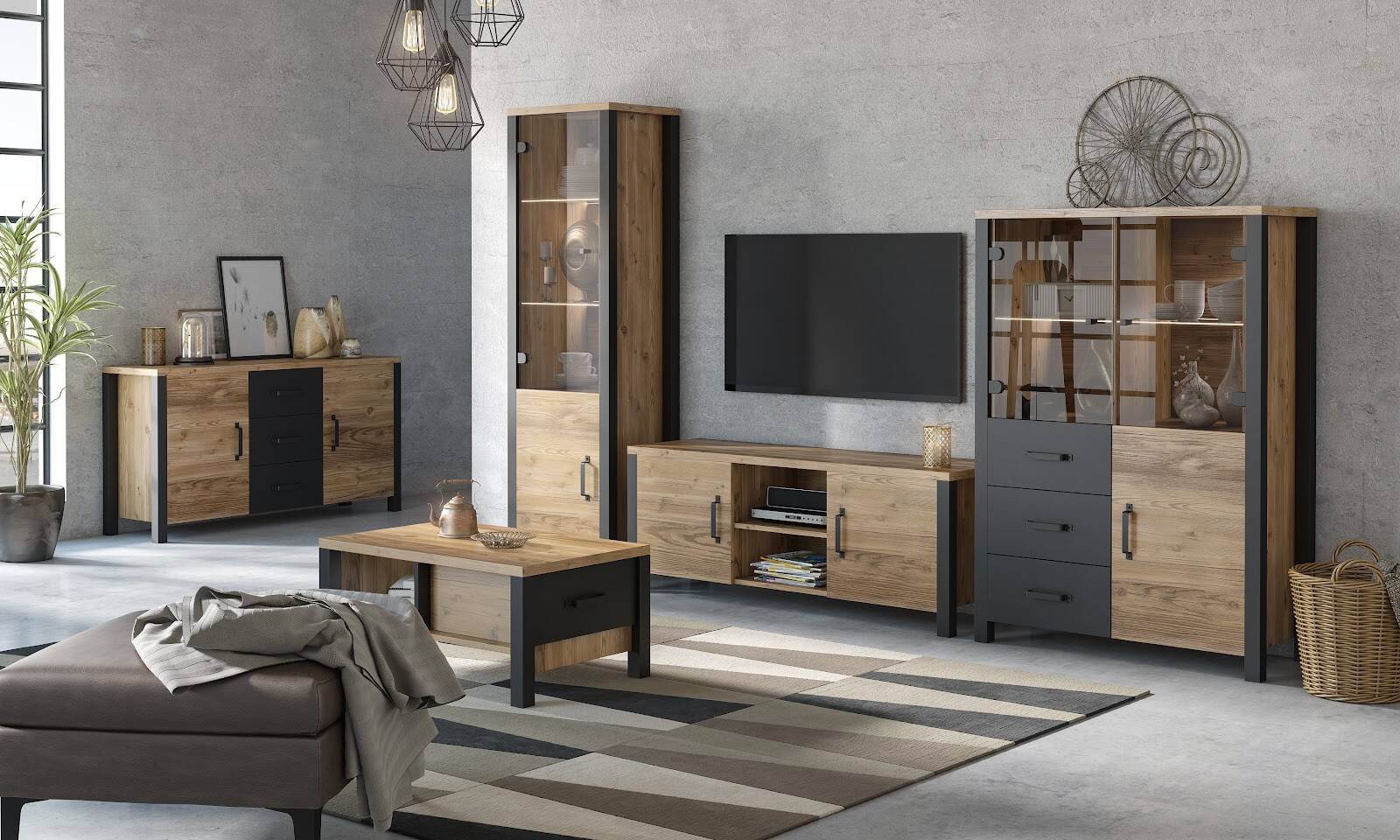 Olin WM chest of drawers 2D3S Appenzell spruce / matte black - Image 5