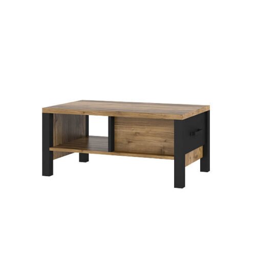 Olin WM 1 drawer coffee table Appenzell spruce / matte black