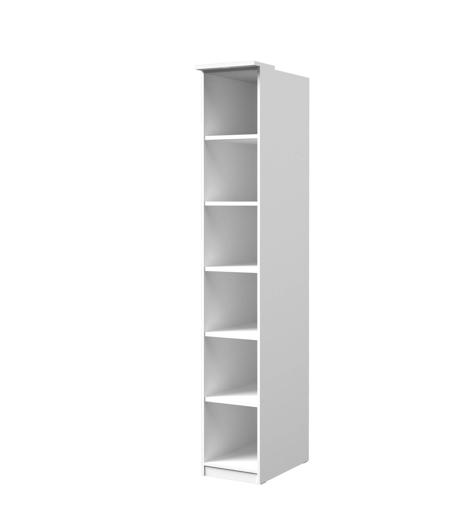 Optima 5-shelf bookcase, white