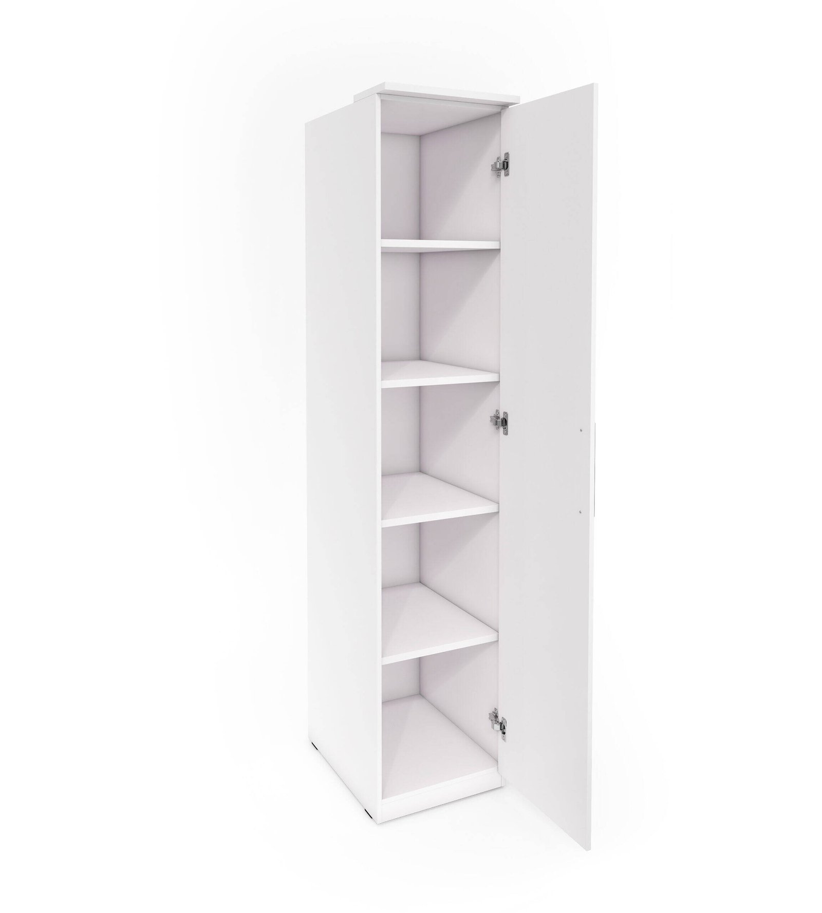 Optima 1-door wardrobe with mirror, white/mirror - Image 4
