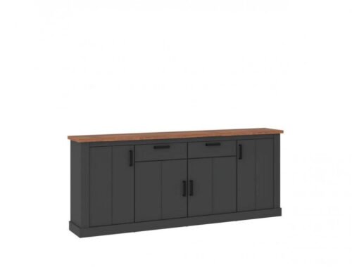 Perazzo PEZK04 – Chest of Drawers 4D2S Anthracite/Oak Amaretto Hudson
