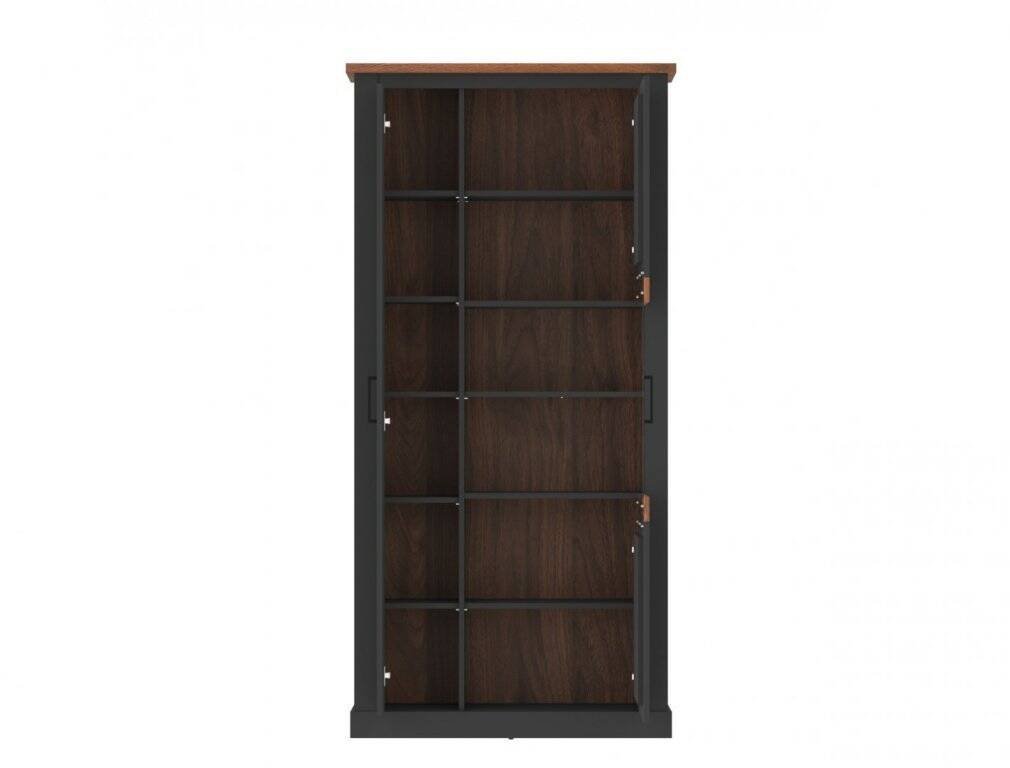 Perazzo PEZV02R - right-hand two-door display cabinet, anthracite/amaretto, Hudson oak - Image 2