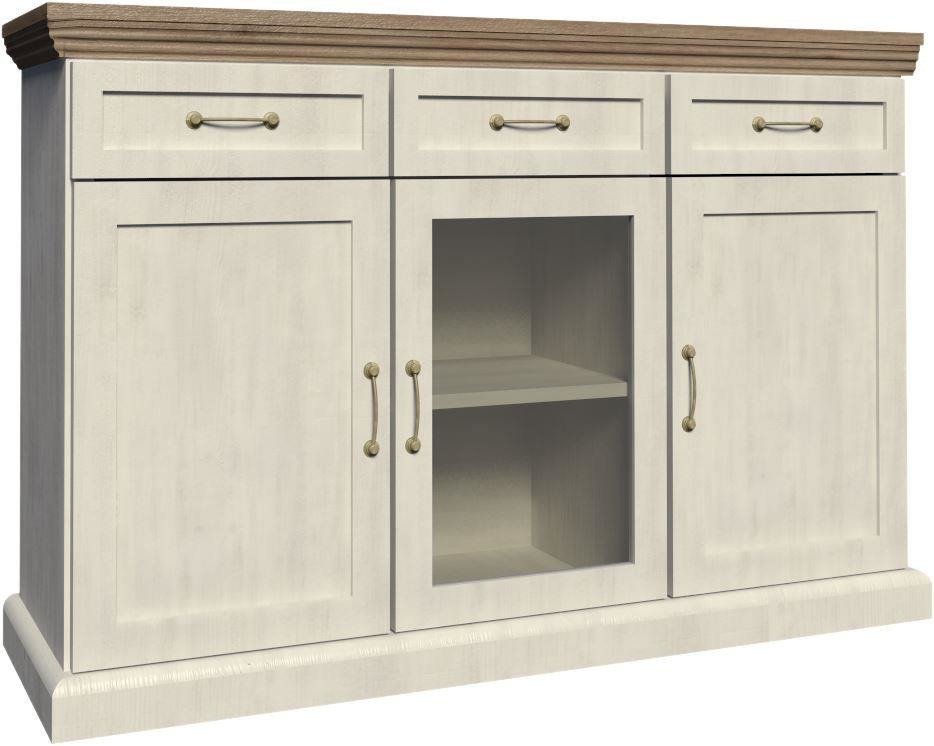ROYAL K1S - Three-door chest of drawers in northern pine/wild oak