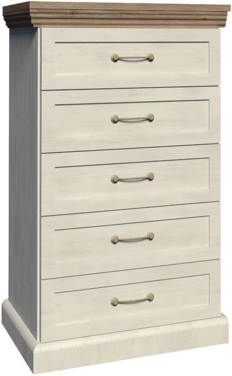 ROYAL KS5 - Chest of drawers with 5 drawers, northern pine/wild oak