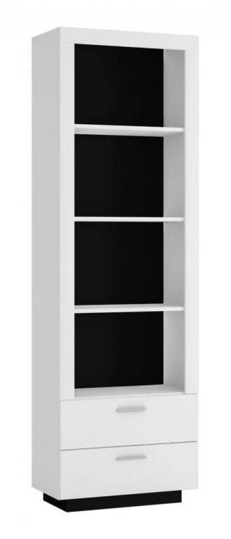 Ravenna RAVR02 - two-drawer shelf, Alpine white/black pearl/glossy white