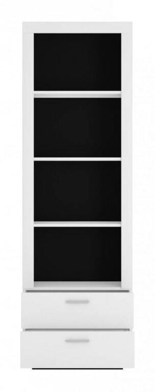 Ravenna RAVR02 - two-drawer shelf, Alpine white/black pearl/glossy white - Image 2