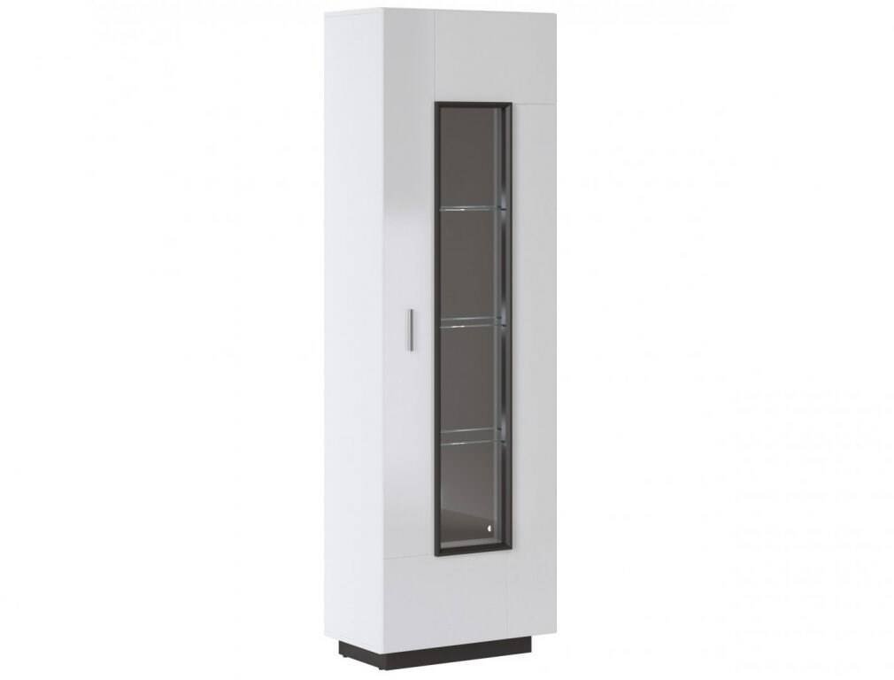 Ravenna RAVV01R – 1-door display cabinet, Alpine white/black/glossy white