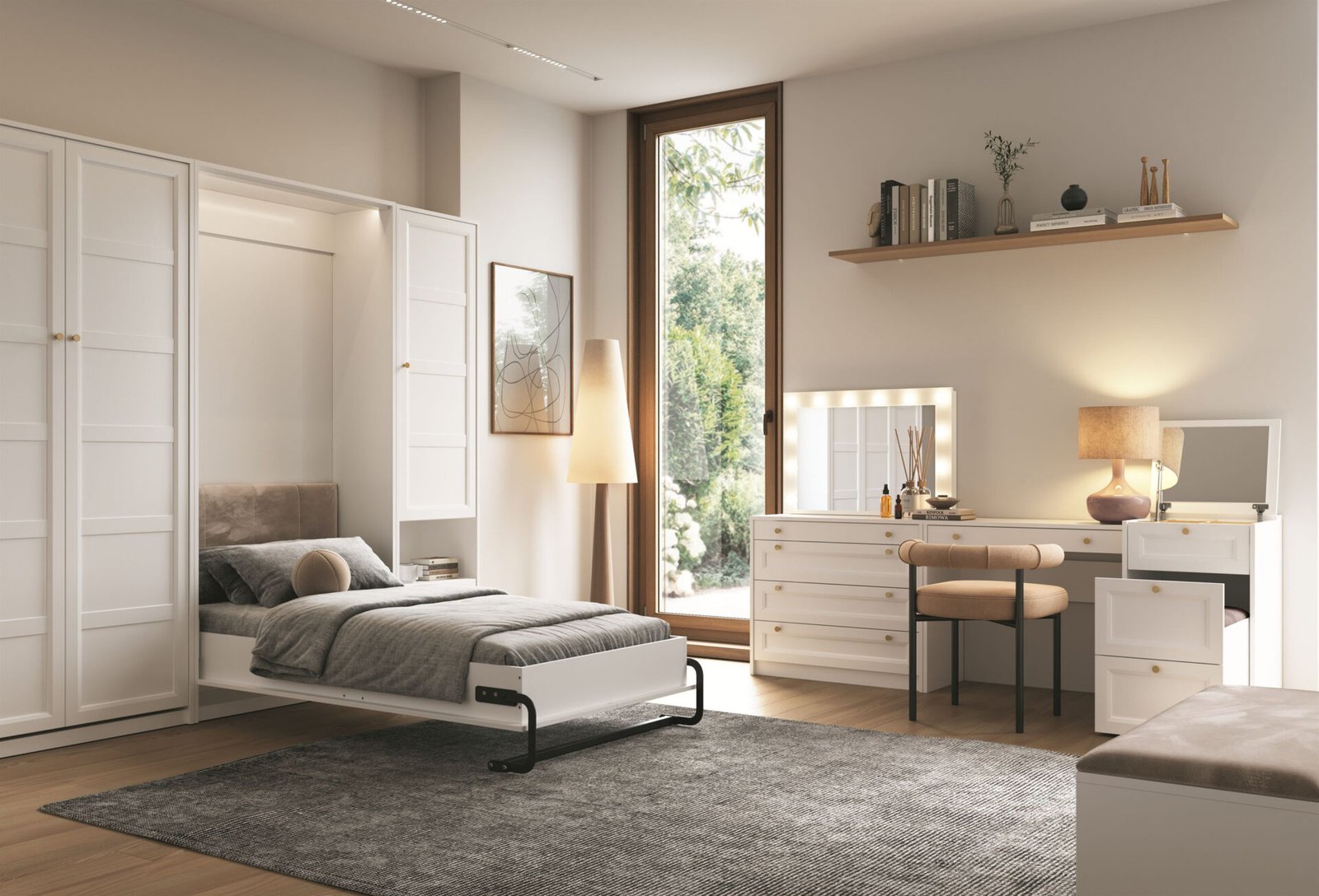 Rel LWK - Bench with 2 drawers, White Platinum Matt - Image 4