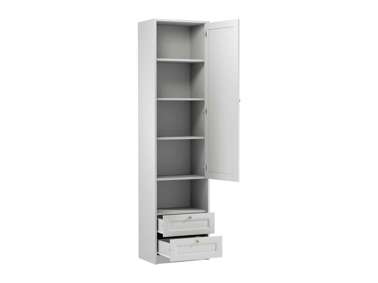 Rel S1D2S - Wardrobe 1D2S, white, matte, platinum - Image 2