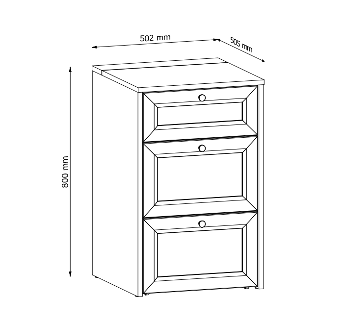 Rel TS - Sliding dressing table with mirror and seat, matte platinum white - Image 4