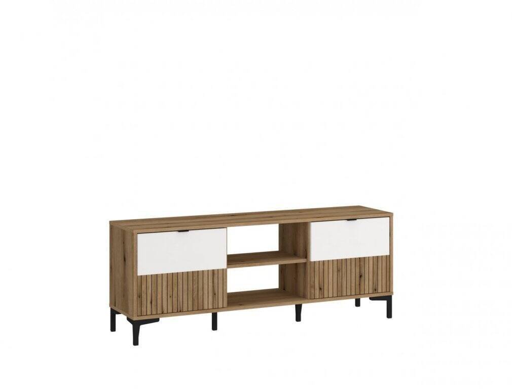 Ricko RIKF01 - 2-door TV cabinet, white/oak, Coast Evoke