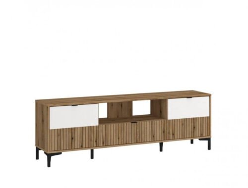 Ricko RIKF02 – 2D1K TV cabinet, white/oak, Coast Evoke