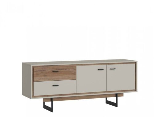 Rivero RIVF02 – 2D2S TV cabinet, grey/dark oak, Flagstaff color