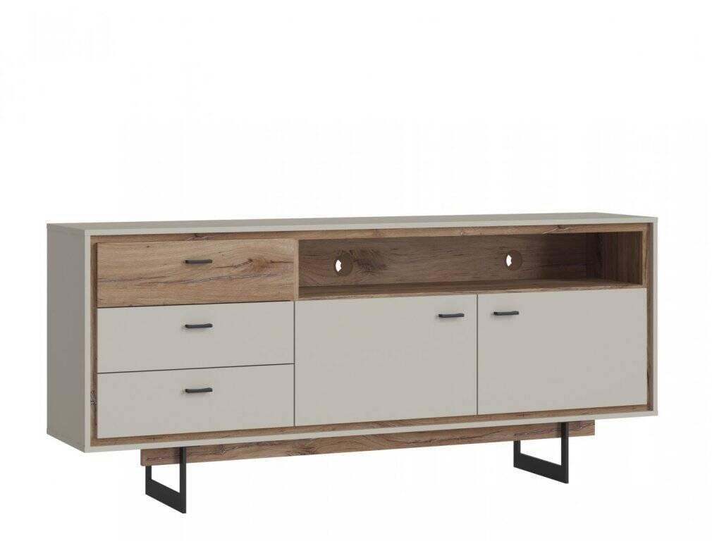 Rivero RIVK01 - Chest of drawers 2D3S grey/dark flag oak