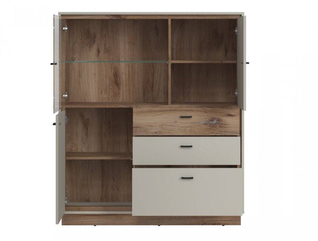Rivero RIVV03 - 3D3S display case, gray/dark oak, Flagstaff color - Image 2