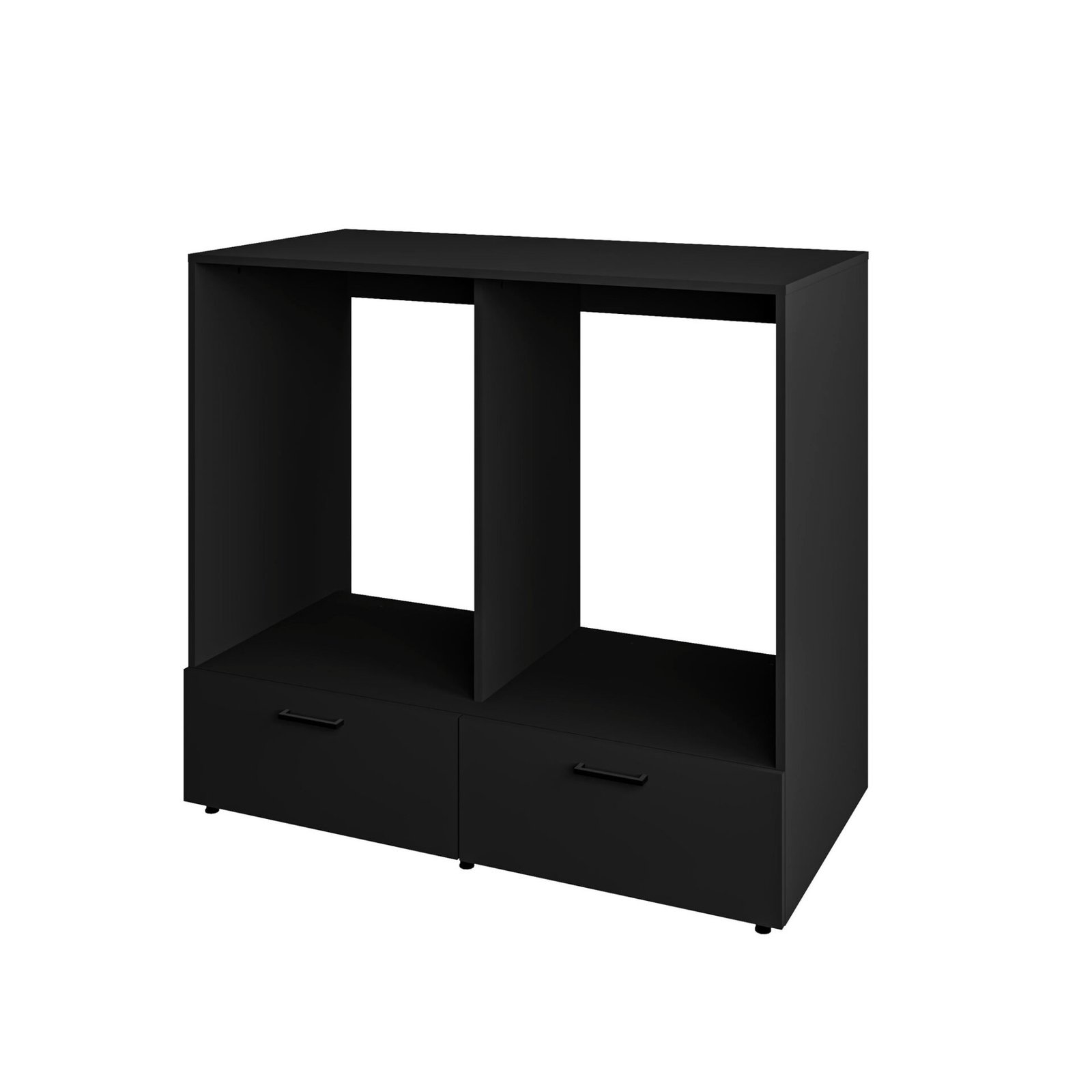 Rosa - 2S washing machine and dryer cabinet, black onyx color