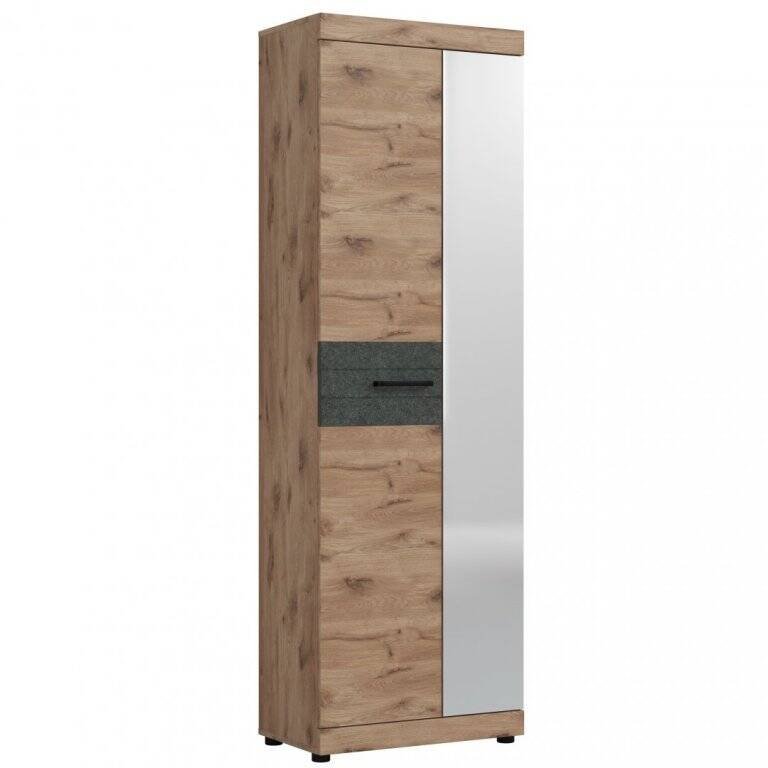 Roxy RXYGS1 - Two-door wardrobe with mirror, Viking Oak