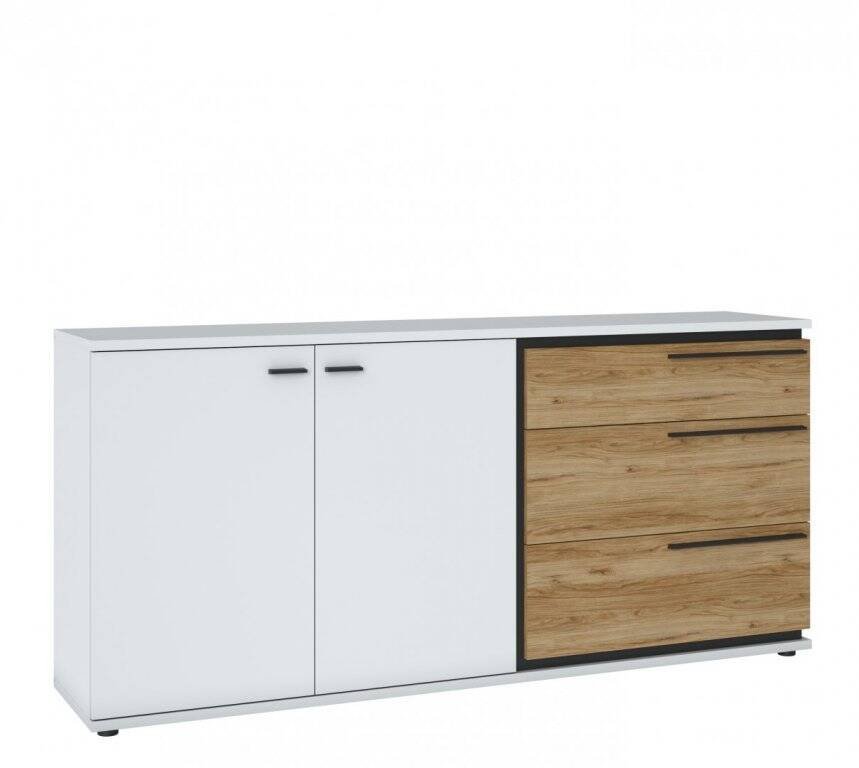 Salinas SAIK02 - Chest of drawers 2D3S White/Catania oak/black