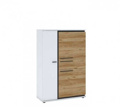 Salinas SAIK03 – 3D1S chest of drawers, white/Catania oak/black