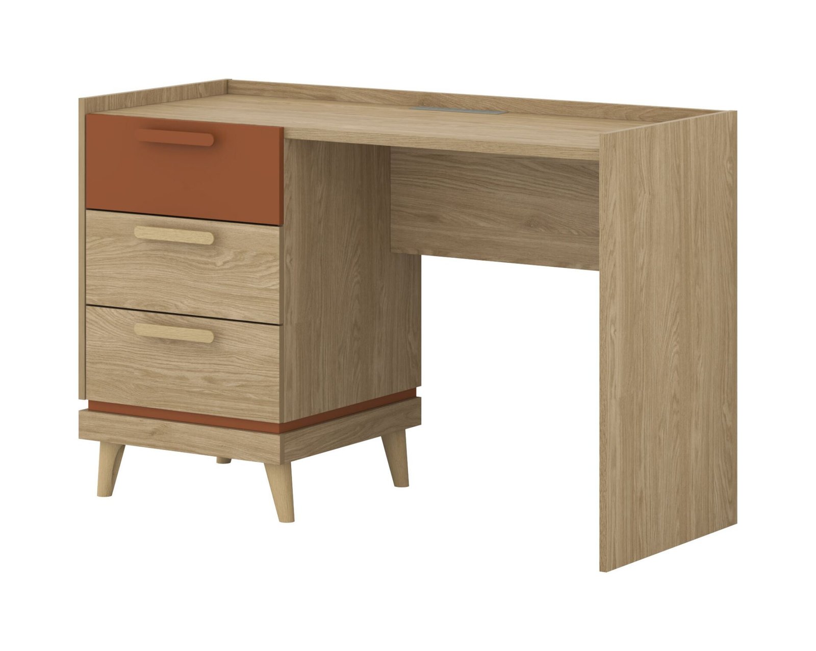 Scandi - 3S desk, oiled oak brick imitation