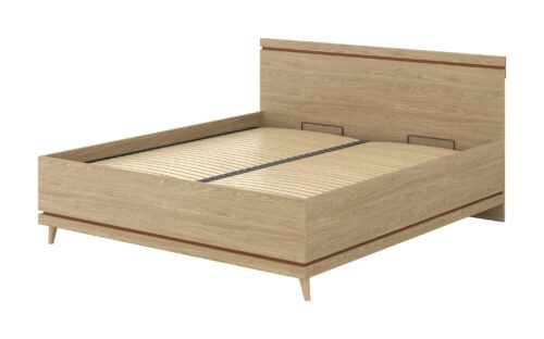 Scandi – Bed 180×200 cm with frame, oiled brick oak
