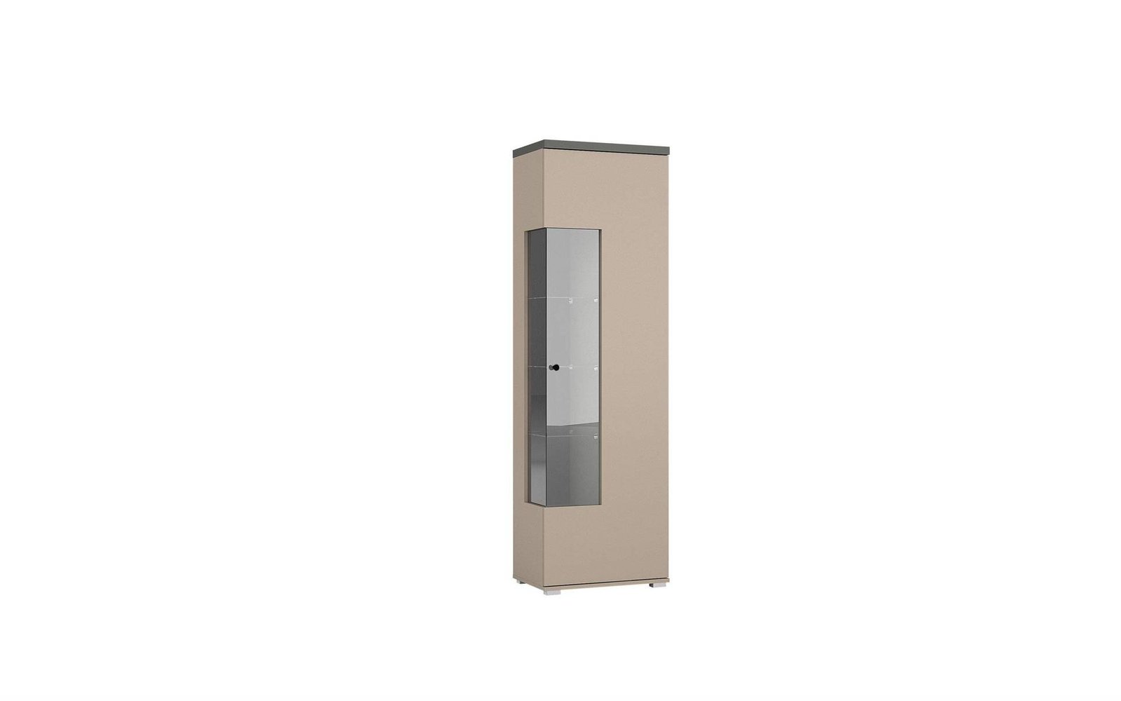 Serio – 1-door display case D/K matte Congo anthracite color