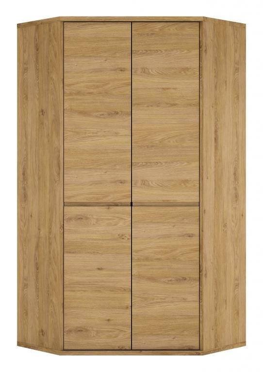 Shetland TYPE 21 - Two-door corner wardrobe, Shetland oak/grey