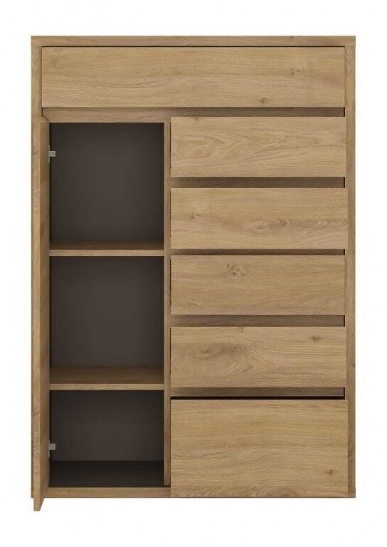 Shetland TYPE 32 - Chest of drawers 1D-6S Shetland oak/grey - Image 2